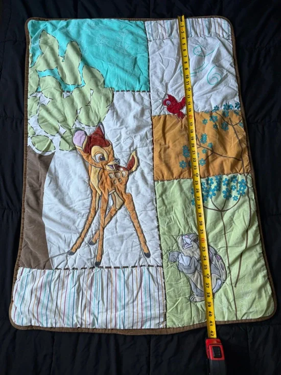 Vintage Bambi Nursery Quilt Blanket - Picture 5 of 7